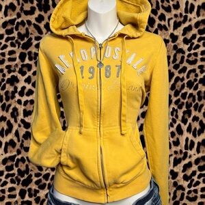 ᡣ𐭩 Y2K Aeropostale yellow zip up🐾⊹ ࣪  ౨ৎ˚₊
